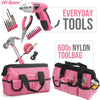 Pink 20pc Home DIY Tool Kit. Complete Household Hand Tools. All Essential Repairs in a Bag