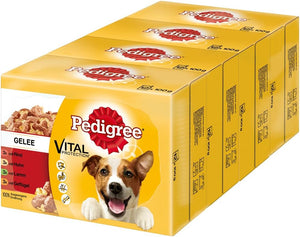 Vital Protection dog food with beef, chicken and lamb in jelly, 48 sachets (48 x 100 g)