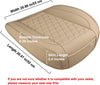 1 Pair Luxury PU Leather Front Car Seat Covers for Seat Bottoms, Universal Fit 90% of Cars, Triangle Quilting Design, 53 × 52 cm (Beige)