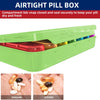 Weekly Pill Box Organiser, Small Pill Box 7 Day 4 Times A Day, Pill Organiser with 28 Copartments to Hold Plenty of Medication, Vitamins and Supplements - Green Case