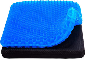 2022 New Gel Seat Cushion, Honeycomb Design Double Thick Gel Cushion with Relieving Back coccyx Pain Pressure, for Car Office Home Wheelchair&Chair