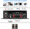 Bluetooth Amplifier, 800W HIFI Power Audio Stereo Amplifier, 2 Channels Bass and Treble Control with Remote 2 MIC Input, Wireless AUX/FM/USB Input Apm for Car, Home, PC, TV, Phone