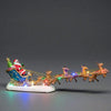 LED Christmas Scene : Santa in Sleigh with Flying Reindeer : Battery : 4205-000