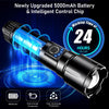 LED Torch, 20000 Lumens Super Bright Torches Led - Adjustable Focus, 5000 mAh, IP67 Waterproof, Powerful Long Lasting Handheld Flashlight for Power Cuts, Camping, Hiking, Emergency etc.