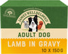 Adult Lamb in Gravy 10 Pouches, Hypoallergenic Wet Dog Food, Pack of 1 (10x150 g)