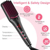 Hair Straightening Brush 2 in 1 Ionic Hair Straightener Brush Hot Comb MCH Heating Smoothing Brush with 16 Heating Settings, Dual Voltage