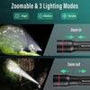 LED Torch Rechargeable, 2 Pack Super Bright Adjustable Focus Flashlight, 3 Lighting Modes, Long Battery Life, Waterproof Pocket Size Torch for Power Cuts, Emergency