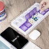 Weekly Pill Box Organiser, Large Pill Organiser 2 Times a Day, Travel Tablet Medication Box with Push Button Design for Vitamin, Fish Oil, Supplements