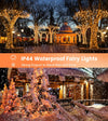 Cluster Christmas Lights Outdoor, 9m 600LEDs Christmas Tree Lights Mains Powered, Fairy Lights with 8 Modes&Timer&4 Brightness Levels&Waterproof with Remote for Garland/Party/Xmas Decorations