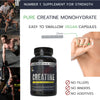 Creatine Tablets 3000mg - 120 Creatine Monohydrate Tablets - Pre Workout Gym Muscle Growth Supplements - Premium 100% Pure Creatine Powder Pills, Easy to Swallow - Vegan Capsules UK Made - 30 Servings