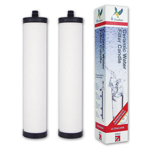 Water Filter Cartridge with Activated Carbon- 2 x 10 Ultracarb Ceramic Undersink Tap Filter Filtration Cartridge Reduces Contaminants | M15 Thread Franke Compatible | 5594