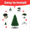 6ft Premium Lush and Bushy Christmas Tree with 800 Tips - Xmas Tree Easy to Assemble with Sturdy Foldable Metal Stand for a Festive Home-Large Christmas Tree Green (6-Ft (800 Tips))