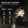 E7 1800 Lumen Rechargeable Mini Flashlight with Magnet - Super Bright 6 Modes EDC Flashlight, Typ-C Rechargeable LED; IPX8 Pocket Flashlight for Headlamp Use, Rescue, Camping