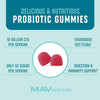 Probiotic Gummies with Vitamin C and Folic Acid | 5 Billion CFU Probiotics | Gut Health, Digestion, & Immune System Support | Gluten-Free, Non-GMO, Berry Flavor | 60 ct.