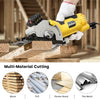 Mini Circular Saw, 580W 4000RPM Compact Electric Circular Saws with 3 Blades(85mm), Laser Guide, Scale Ruler, Pure Copper Motor Mini Saw for Wood, Soft Metal, Tile, Plastic Corded