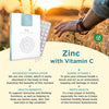 Zinc with Vitamin C (360 Tablets) | Immune Health | Bones, Eyes, Skin, Hair & Nails | 15mg Zinc & 80mg Vitamin C per Tablet | Easily Absorbable | One-A-Day | Easy to Swallow | Vegan