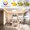 LED Ceiling Lights for Bedroom,24W 2400lm Dimmable Bathroom Lights Ceiling Lights Living Room with 1800K Night Light & 3000-6500K,Panel Smart Flush Ceiling Light for Kitchen Hallway OfficeØ29CM