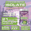 Clear Whey Isolate Protein - Apple and Blackcurrant Flavour - Lean Potein Formula for Muscle Growth & Maintenance • Zero Fat • Low Sugar • Non-GMO • 400g • 21g Protein per Serving