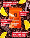 Energy Chews - Chocolate Orange. 4 * 85mg Caffeine Sweets - Faster Kick Than Pills, Gels and Gum. Sport Science for Running, Cycling, Gaming & A Pre Workout Endurance Boost.