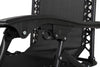 Zero Gravity Chair Heavy Duty Textoline Outdoor & Garden Sunloungers Reclining, Folding Chair, Relaxer Chairs with Cup Holder and Headrest Pillow (1, BLACK)