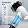 Electric Spin Scrubber,Cleaning Brush Scrubber for Home,400RPM/Mins-8 Replaceable Brush Heads-90Mins Work Time,3 Adjustable Size,2 Adjustable Speeds for Bathroom Shower Bathtub Glass Car-Grey