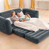 King Size Pull-Out Inflatable Camping Sofa Bed Sleep Away Futon Couch with 3 quick inflation and Deflation Valves, 203 x 231 x 66 cm, Charcoal Grey