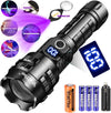 Torches LED Super Bright, Rechargeable Torch 200000 lumens, LED Torch Rechargeable XPH90.2, Tactical Torch Battery Powered, Powerful Flashlight Zoomable for Dog Walking Hiking Emergency Gift