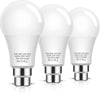 Bayonet Light Bulbs, 100W Equivalent B22 LED Bulbs Bayonet, 6000K Cool White, 1200LM, 13W Daylight Bulbs BC GLS A60 Energy Saving for Chandelier, Living Room, Non-dimmable, Pack of 3