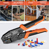 Insulated Crimping Tools,  0.5-1.5/1.5-2.5/4-6mm²(A.W.G. 20-10) Crimping Tool, with 370pcs terminals. Suits Electrical Wiring Repair, Car, Van, Motorbike etc