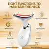 Electric Face Massager,Beauty Device for Face and Neck,High Frequency Vibration Firming Wrinkle Removal Device,EMS Care Massage Heating Equipmen. (3 Light Modes-White)