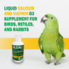 Zolcal-F Feed |Liquid Calcium & Vitamin D3 Supplement for Birds, Reptiles & Rabbits | Water-Soluble | 120ml