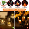 12PCs Led Tea Lights with Timer, Electric Flickering Battery Operated Led Candles Tea Lights with Remote Control for Home, Room, Table, Halloween, Christmas Decoration