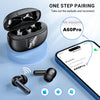 Wireless Earbuds,Wireless Earphones Bluetooth 5.3 in Ear with 4 Mic ENC Calls Noise Cancelling Wireless Headphones Mini LED Display HiFi Stereo 42H Playtime Bluetooth Earbuds Touch Control/IP6/Black