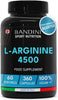 ® L-Arginine 360 Capsules - 4500 mg High Dosage - Caps with Pure L-Arginine HCL Powder - Natural Food Supplement - No Additives, Vegan and Gluten Free - Ideal for Athletes - Italian Quality