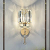 Modern Crystal Wall Light Sconce, E14 Gold Crystal Wall Lamp, Wall Lighting Fixtures for Living Room Bedside Bedroom Corridor Dining Room Hallway (Gold-A)