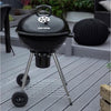 Portable Charcoal BBQ Round Kettle 47.5 cm, Adjustable Vent, Integrated Thermometer, Charcoal Barbecue, Stand & 2 Wheels with Chrome Grill, GFKTBBQ, 60x51x90