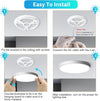 7 Inch LED Flush Mount Ceiling Light Fixture, 5000K Daylight White, 1500LM, 12W, Flat Modern Round Lighting Fixture, 120W Equivalent White Ceiling Lamp for Kitchens, Bedrooms.etc.