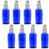 Elegant 50ml Blue Glass Bottles with Premium White Atomiser Spray – 8 Pack - Crafted in Europe - Ideal for beauty, health, and home fragrance products