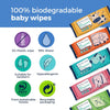 Mum & You Biodegradable Baby Wipes Multipack, 1008 Wet Wipes (18 Packs) | 99.4% Water based Wipes | Plastic Free and Eco Friendly Wipes | Recyclable Packaging | Suitable for Newborn Sensitive Skin