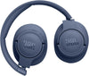 Tune 720BT Wireless On-Ear Headphones, with  Pure Bass Sound, Bluetooth 5.3, Hands-Free Calls, Audio Cable and 76-Hour Battery Life, in Blue