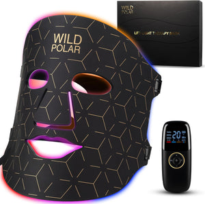 Premium Red Light Therapy Infrared LED Face Mask | 368 Infrared LEDs | Anti Aging 4 Colors | Acne Treatment | Professional Skincare at Home | Includes Storage Bag