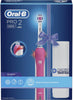 Pro 2500 3D White Electric Rechargeable Toothbrush with Travel Case Powered by Braun - Pink - Ships with a UK 2 pin plug