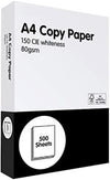 1 x Ream of A4 Paper White Copier Laser & Inkjet Printer Paper A4 500 x Sheets