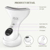 Face Massager EMS Facial Massager with LED Display 3 Light Modes Face Massager Electric 43℃ Face Lifting Device High Frequency Vibration for Wrinkle Anti-Aging Neck Skin Tightening Lifting