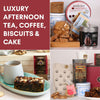 Ultimate Luxury Afternoon Tea Hamper - Biscuits, Fruit Cake, Cookies, Coffee & Tea Gift Set for Birthday, Anniversary, Celebration by