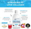 - Marine Collagen - Hydrolysed Peptide Supplement Drink Infused with Vitamin C, D, Hyaluronic Acid, and Biotin - High Strength Dietary Supplement 10000mg