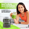 - Super Greens Powder with Mushroom - 35 Nutrient Dense Superfoods, Natural, no Added Sugar - High in Fibre, Protein, Vitamin C, Spirulina - Greens Supplement, Mushroom Powder - 300g