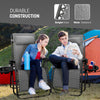 Gravity Chairs 2 Pack - Adjustable Reclining Zero Gravity Lounger for Garden & Patio - Foldable Lightweight Chairs with Ergonomic Support - Durable Textilene Fabric & Non-Slip Feet-DarkGrey 2pk