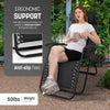 Gravity Chairs 2 Pack - Adjustable Reclining Zero Gravity Lounger for Garden & Patio - Foldable Lightweight Chairs with Ergonomic Support - Durable Textilene Fabric & Non-Slip Feet-Black 2pk
