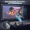 Mini Projector,  Projector WiFi6 and BT5.2, Portable Projektor 4K Support with Android 11.0, 180° Rotatable, Auto Keystone, 130″ Display and 50% Zoom,Outdoor Projector 2024 Upgrade, Steelgrey